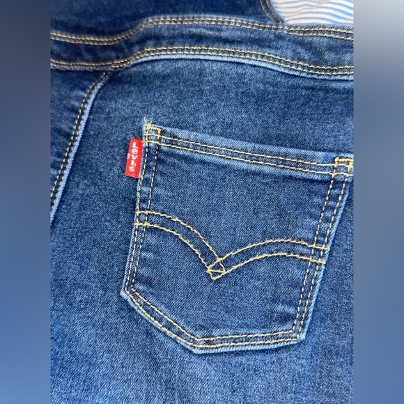 Toddler Levi's Blue Denim Overalls - Picture 6 of 7